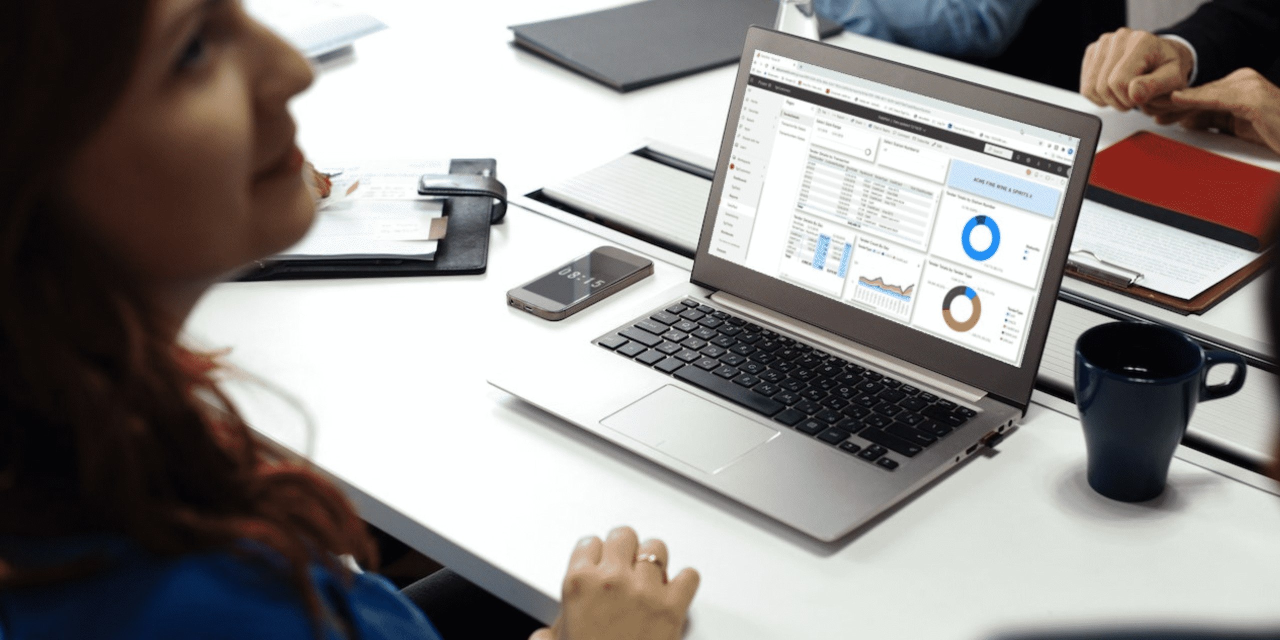 retail business analytics screen showing power bi for retail